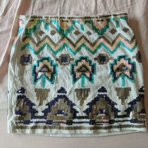 Sequin mini skirt
